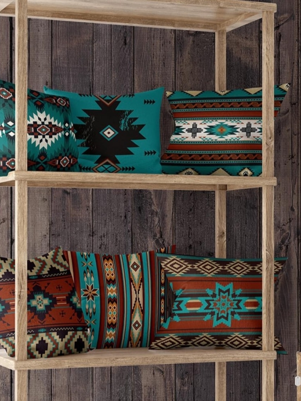 Southwestern Throw Pillow Covers - Set Of 6. These Are Covers Only No Pillows! - Picture 4 of 5